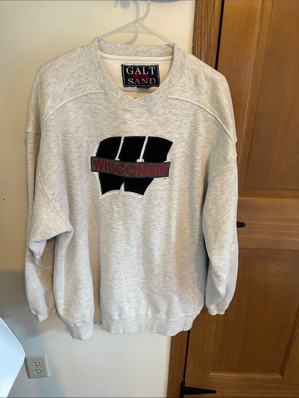 Vintage Galt Sand Light Gray Wisconsin Logo Crewneck